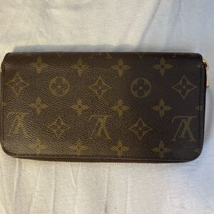LOUIS VUITTON LV GHW Porte Monnaie Zip Long Wallet M61727 Monogram Brown